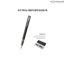 파카 벡터 XL 메탈릭 블랙 만년필 F촉, 단품, 단품