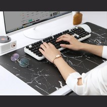 사무실 임원용 가죽깔판 와이드 데스크패드 책상매트 달라붙지않는 깔개