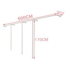 의류매장 옷가게 벽걸이 기둥 옷걸이 디스플레이 랙 벽행거, 공식 표준, K