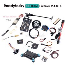 픽스호크 쿼드콥터 드론 Pixhawk-PX4 PIX 2.4.8 비행 컨트롤러 오토 파일럿 와이파이 원격 측정 안전 스위치 포함 I2C F450 S500 RC 아두파일럿, [03] with WifiTelemetryV3