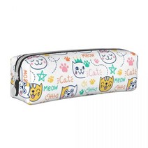 학교 연필 케이스 Queens Meme-프린트 스퀘어 알리사 에드워즈 콜라주 패션 가죽 상자 십대 지퍼 펜 가방, [04] 4, [04] 4