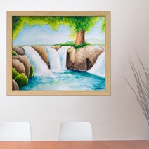 나봄갤러리 폭포그림 돈들어오는그림 폭포사진 재물운, 3.내츄럴 액자