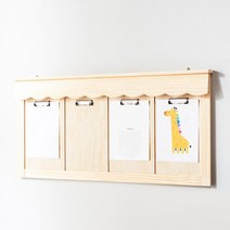 동화속나무 원목 클립형 4칸 게시판(hs8061-3)