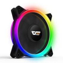 PC 컴퓨터 부품 호환 쿨러 DarkFlash Aurora DR12 Pro 120mm RGB LED pc 케이스 팬 라디에이터 수냉 cpu argb 방열판 12cm ventilad, 싱글 팬, 검은색