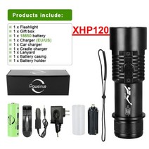 800m 다이빙 손전등 9000LM XHP120 전문가용 수중 스쿠버 다이버 후레쉬 라이트, E 패키지, 웜화이트광, 3 모드