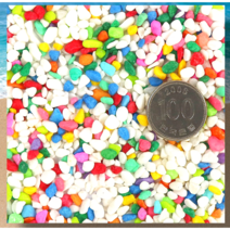 천연 인테리어 자갈 백자갈 흑자갈 옥자갈 칼라스톤 색모래 삼색자갈 오색자갈 화산석, 칼라스톤(핑크)1kg