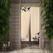 갈대발 대나무 블라인드 문 현관 커튼 중국 스타일 대나무 연꽃 문 커튼 파티션 풍수 출입구 가정용 침실