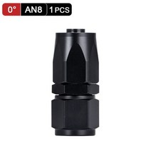 egr 밸브 검정색 AN6 8 10 스트레이트 45 90 도 오일 연료 스위블 호스 엔드 피팅 어댑터 키트 1 개, AN8 Straight Black