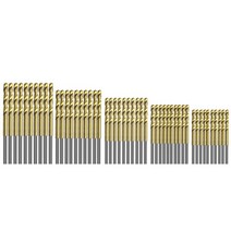 카운터보어 카운터 보아 싱크 뜨거운 판매 50Pcs 티타늄 코팅 드릴 비트 HSS 고속 철강 세트 도구 전원 1152253mm, 1.라운드 - 50pcs