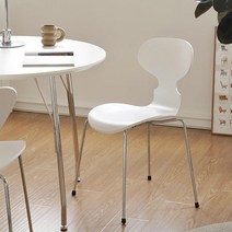 로얄다이아 원목앤트체어 엔틱 미드센추리 모던 빈티지 뉴트로 포인트 체어 인테리어의자, 화이트 - 원목앤트체어