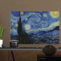 워너비아트 주방 아트보드 아트글라스 강화유리 명화액자 탈부착 빈센트반고흐 4종, 02 별이빛나는밤