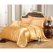 Good Night Bedding 3피스 세트 - 매우 부드럽고 관리가 쉬운 새틴 실크 30.5cm(12인치) 딥 포켓 포함 주름 변색 얼룩 방지 (매트리스 커버 1개 및 베개