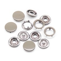 스냅버튼 ST LUCAS 9.5mm 메탈 프롱 스냅 버튼 프레스 스터드 패스너 중공 링 의류 봉제 가방 신발, 16 Apricot801_01 10 sets