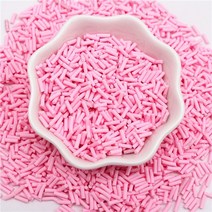 DIY 공예용품 장식품 폼폼 리본 다채로운 믹스 원통형 폴리머 클레이 조각 점액 충전 점토 용 스프링클 DIY, 19 pink_02 20g