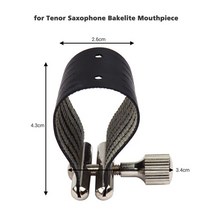 색소폰 스트랩 Muslady Saxophone Ligature 알토테너 용 컴팩트 내구성 합자 액세서리의 베이클라이트 메탈 마우스 피스, Tenor Sax Bakelite