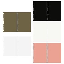 2021 새로운 2pcs 다채로운 PP 루스 리프 커버 A5 B5 지우기 시트 보호기 인덱스 분배기 분리기 링 바인더 문서 노트북