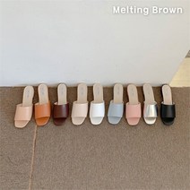 로즈블로썸 멜팅브라운 여성 데일리 토오픈 뮬 슬리퍼 3cm (8249013)