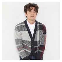 닥스 LOUNZ+ 램스울혼방 빅체크 가디건 GREY (DIW3SWCD791G1)