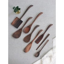 고급 아마라흑단 우드 나무 라인 조리도구 7종, 주걱