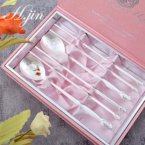 [라몽] H.jin 분홍단아 단청 거북 은수저세트 2인 (1세트) 국산 은수저 2p + 정품케이스, 1세트, 숟가락 2p + 젓가락 2p + 정품케이스