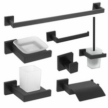 모던 70 블랙 욕실 악세사리 7종 세트 액세서리 옷걸이 수건행거, 단품, 단품