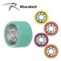 Riedell Radar Halo Alloy Wheel (리델 레이더 헤일로 알로이 휠 라이델 레이다 할로 앨로이 합금 롤러스케이트 바퀴 59mm x 38mm), 99A - Orange (4개)