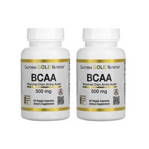 California Gold Nutrition BCAA AjiPure® 분지쇄아미노산 500mg 베지 캡슐 60정, 2개묶음