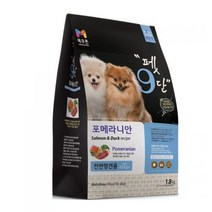 목우촌 전연령용 오리 펫9단 포메라이안 전용사료, 1.8kg, 1개