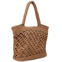 가벼운 코튼 뜨개 가방 면 니트백 지퍼 토트백 숄더백