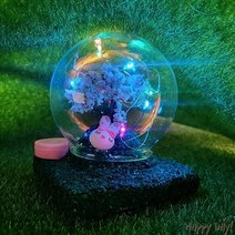 스노우볼_만들기_키트_크리스마스_워터볼_벚꽃축제_LED_1인용_재료_세트_단체_미술, 단품