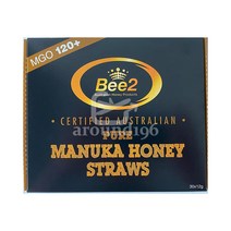 BEE2 Manuka Honey Straws 비투 100% 마누카 허니 스틱형 꿀 12g 30 스틱, 1팩