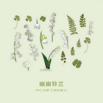 다꾸 장미 데이지 꽃 스티커 모듬 스타일 장식 스크랩북 데칼 노트북 일기 40 개, [02] B
