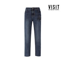 [비지트인뉴욕(VISIT IN NEWYORK)] 패치 스키니 면 데님(VWWDP70)