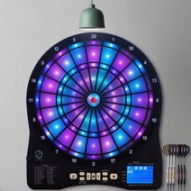 다트기계 펍 전자 발광 다트판 벽걸이형 조명 게임, 3 블루 판+다트 6개+다트 헤드 100개