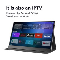 보조모니터 15.6 FHD IPS 배터리 터치 무선 안드로이드 스마트 휴대용 모니터 앱 스토어 구글 플레이 와이파이 블루투스 USB C HDMI 호환