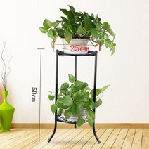 화분 선반 정리대 받침대 화분대 진열대 거치대 베란다 다육이 식물 걸이대 철제 빈티지 다이 인테리어, 블랙 50cm 1개입