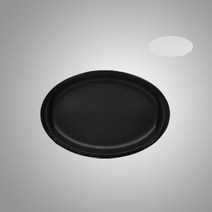 행복물류 사출용기 다회용기 다회용접시 다회용원형접시 bw330파이 100개, 검정