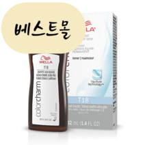 [해외] 웰라 컬러참 염색 토너 T18 42ml 베스트몰 미국직구 WELLA, 1개