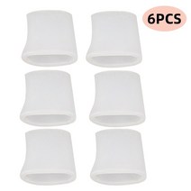 손가락 스프린트 스플린트 2468 실리콘 젤 발 발가락 튜브 물집 건막 교정기 통증, 6pcs-화이트-1.8x1.2cm