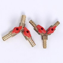 밸브 8mm 10mm 호스 바브 Y 유형 3 방향 황동 차단 볼 밸브 파이프 피팅 커넥터 어댑터 연료 가스 용 물 오, One Color_One Size, 01 8mm OD, 상세 설명 참조0