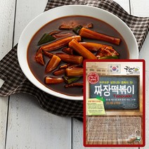 떡볶이 국물떡볶이 옛날떡볶이 누들떡볶이 야끼만두 김말이, 390g, 궁물떡짜장맛, 1팩