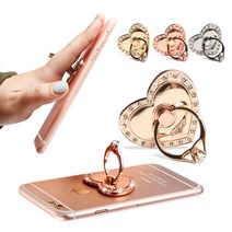 럭키유통 하트큐빅 반지링 스마트폰 거치대 스마트링 핑거스트립