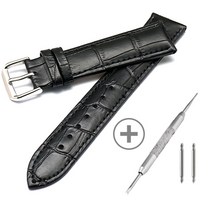 01. A-01 악어무늬 가죽시계밴드 블랙/시계줄/시계끈/18mm/20mm/22mm/시계교체공구포함