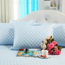 아이닉스 순면 누빔 베개커버 40x60 50x70, 02.스카이블루