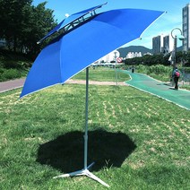 몬스터킹 지름 240cm 꺽임형 파라솔, 블루