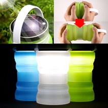 캠프365 마그네틱 솔라랜턴 자바라 방수보틀 캠핑랜턴 랜턴, 블루