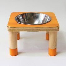 [포코] 퐁퐁 강아지 고양이 식탁 1구 2구 3구, 오렌지
