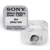 소니 무라타 시계 리튬 배터리 시계건전지, 소니 SR621SW, 1개
