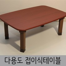 한목가구 접이식테이블 2인~3인용 정사각 660 다용도상, 체리, pvc다리(661), 1개