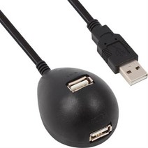 NETmate USB2.0 연장 스탠드케이블1.8M NMC-US218B, 블랙, 1개